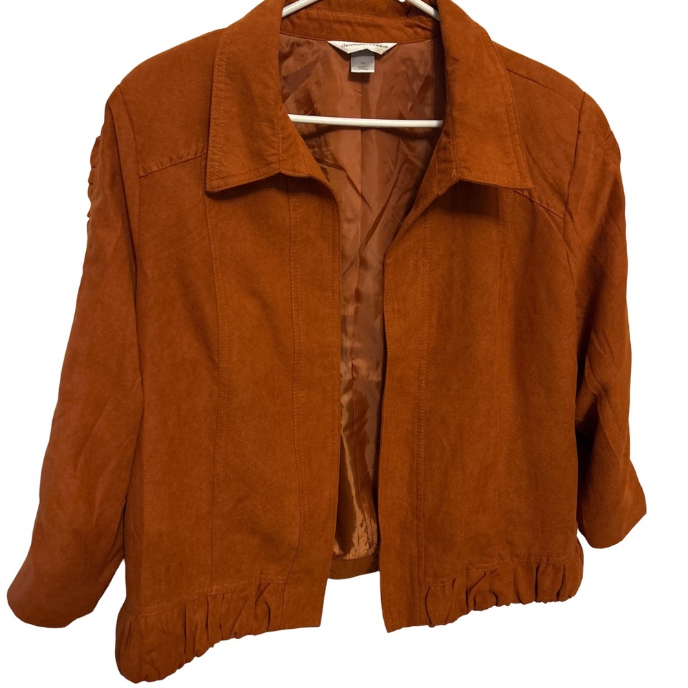 CJ Banks amber brown classic jacket